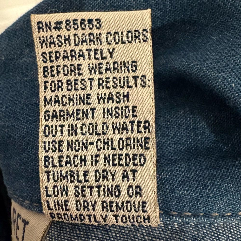 🔴 Koret City Blues Vintage 90s Embroidered Beaded Denim Shirt Art to Wear Large - Picture 10 of 10